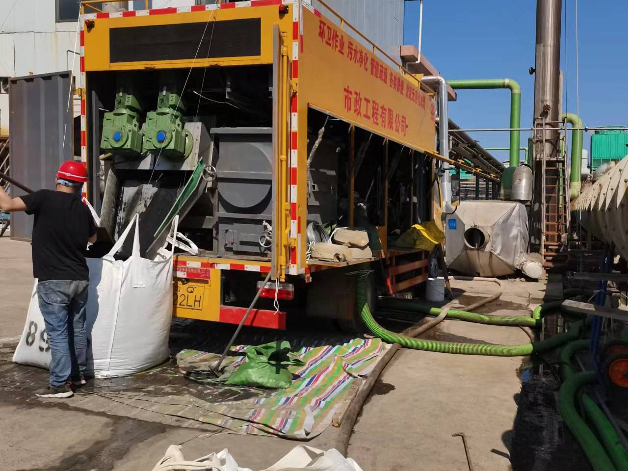 汝阳淤泥压干处理